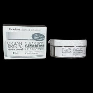 Urban Skin Rx Clear Skin Cleansing Bar 3-In-1 Treatment New Sealed Jar - 2oz